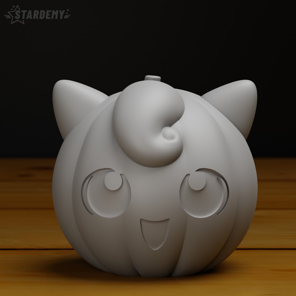 PUMPKIN JIGGLYPUFF CANDY BOWL BASKET HALLOWEEN 3D print model_9