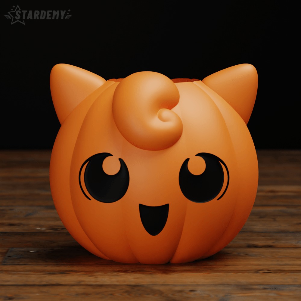 PUMPKIN JIGGLYPUFF CANDY BOWL BASKET HALLOWEEN 3D print model_5