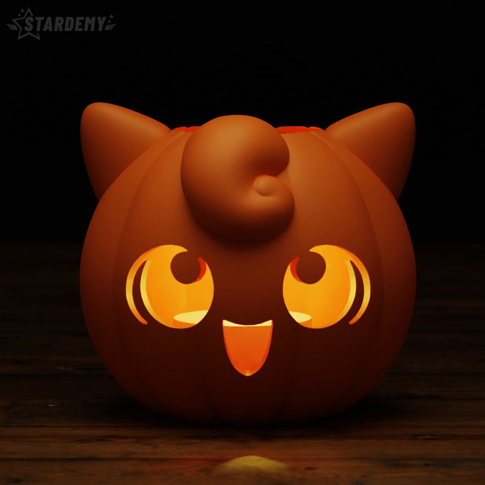 PUMPKIN JIGGLYPUFF CANDY BOWL BASKET HALLOWEEN 3D print model_4
