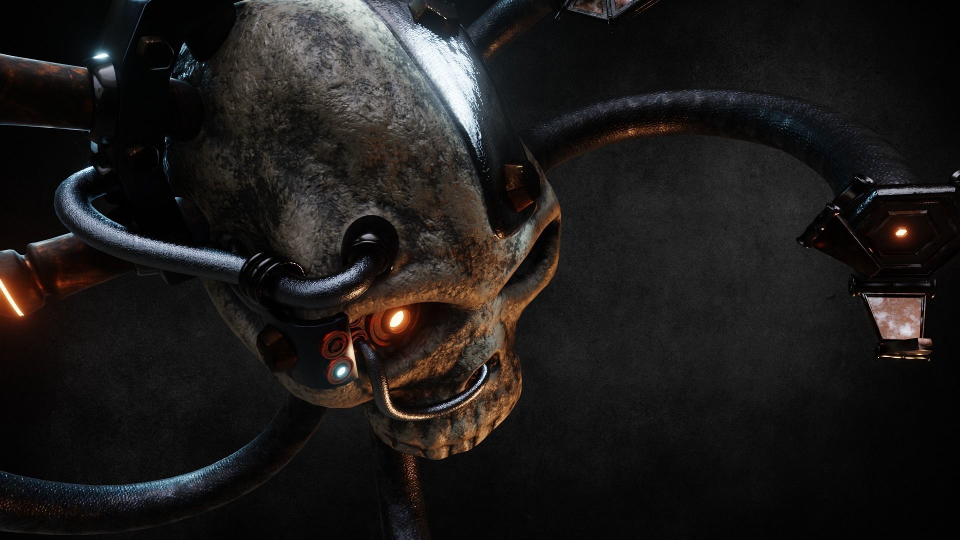 Servo-skull Low-poly 3D model_6