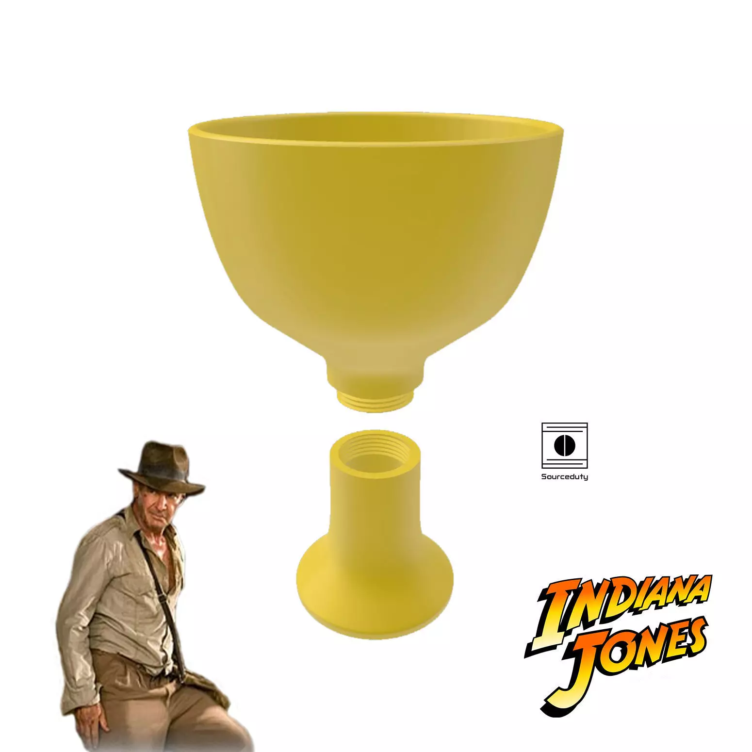 Indiana Jones Holy Grail Cup Chalice Storage Container 3D print model_0