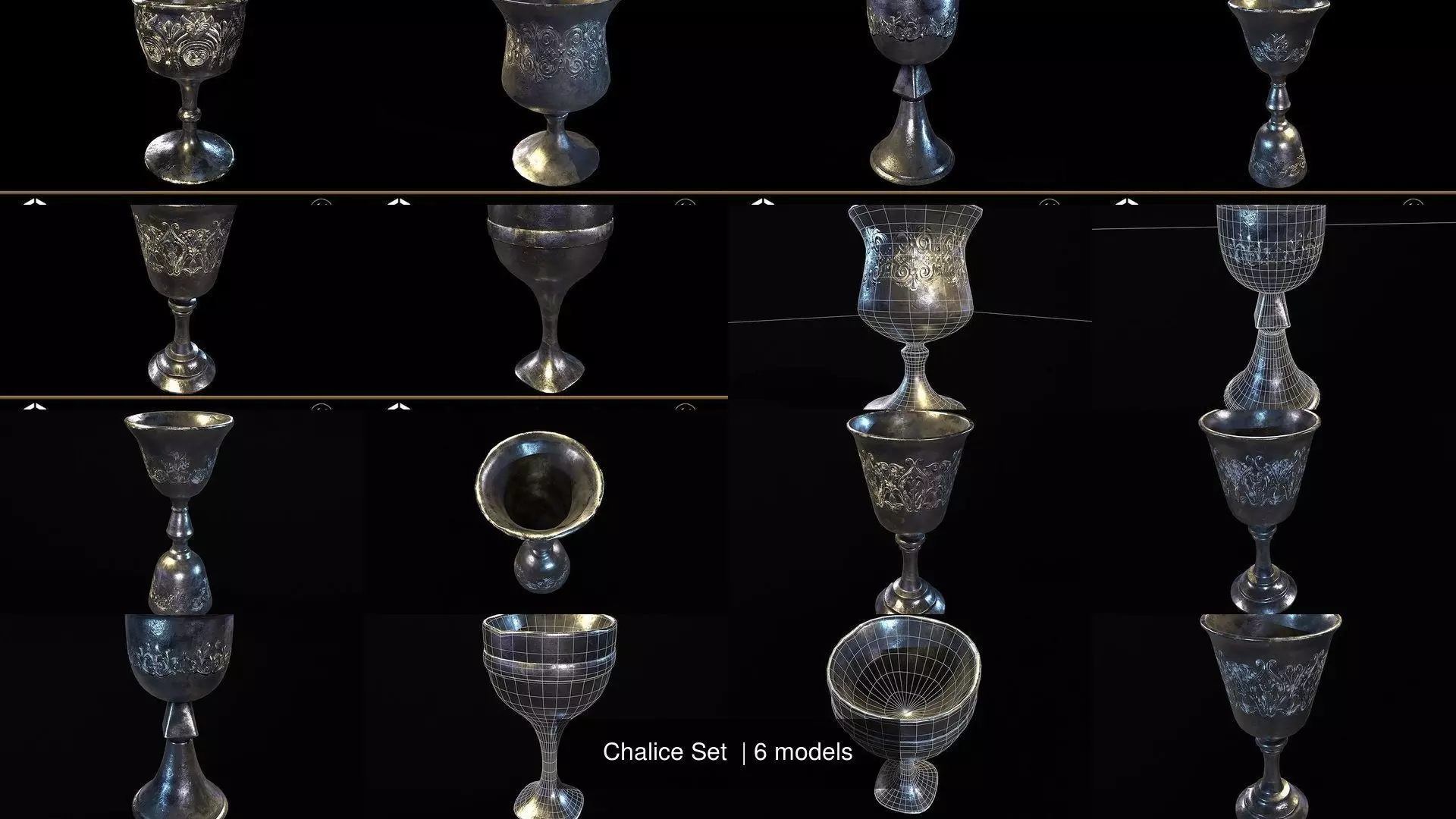 Chalice Set 3D Model Collection_7