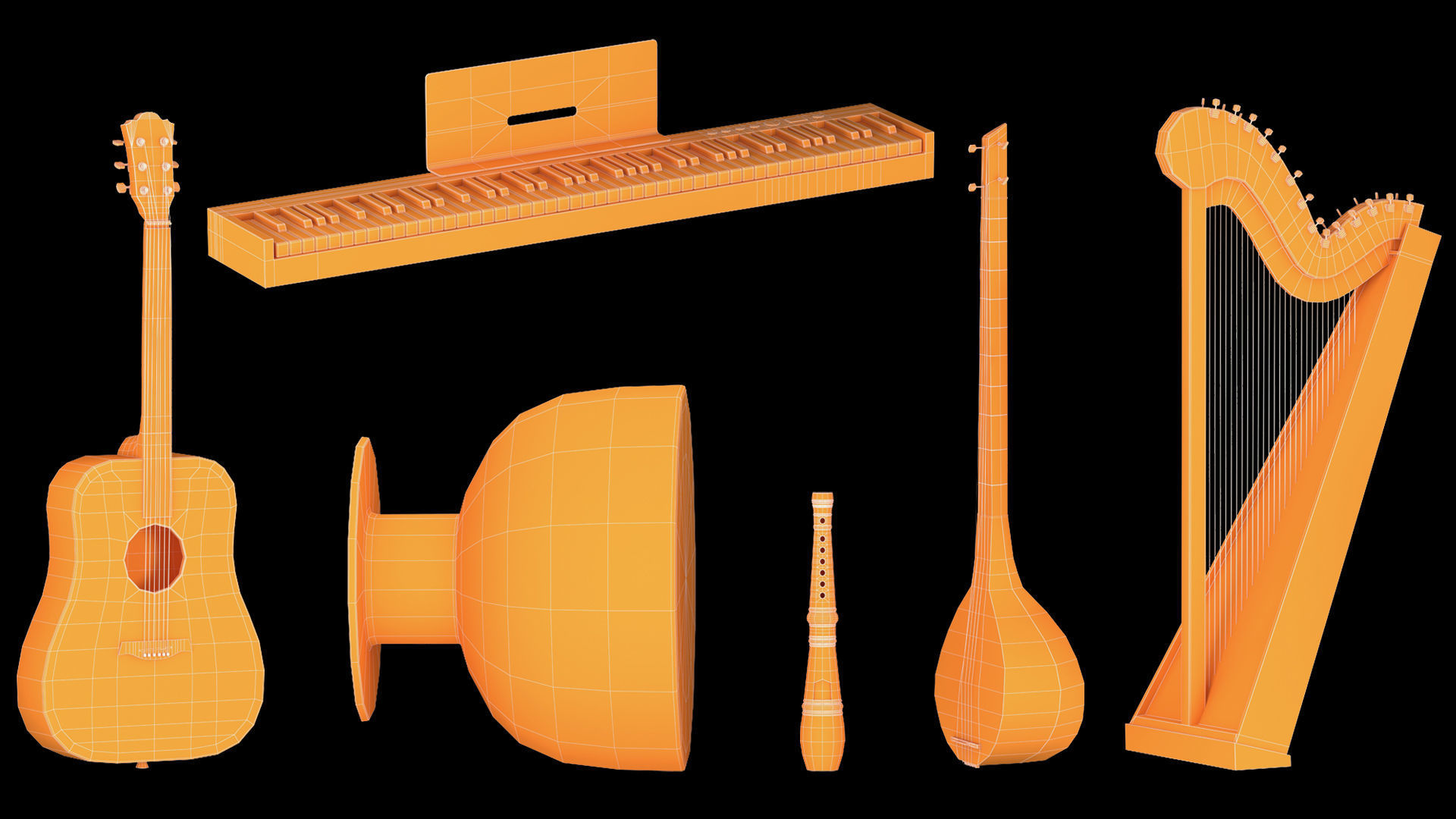3D model Musical Instruments BaseMesh VR / AR / low-poly | CGTrader