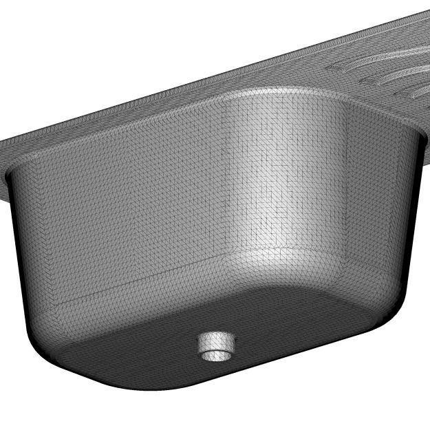 Rusty Kitchen Sink Drainboard 3D model_1