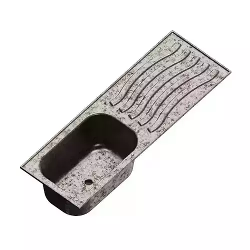 Rusty Kitchen Sink Drainboard 3D model