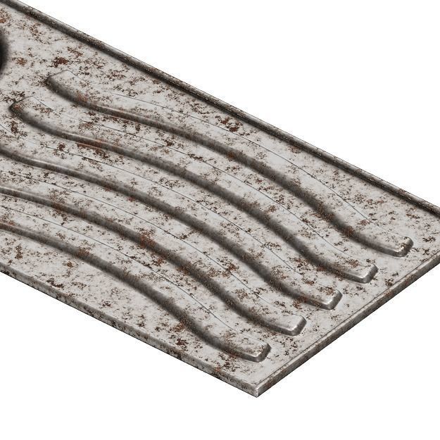 Rusty Kitchen Sink Drainboard 3D model_7