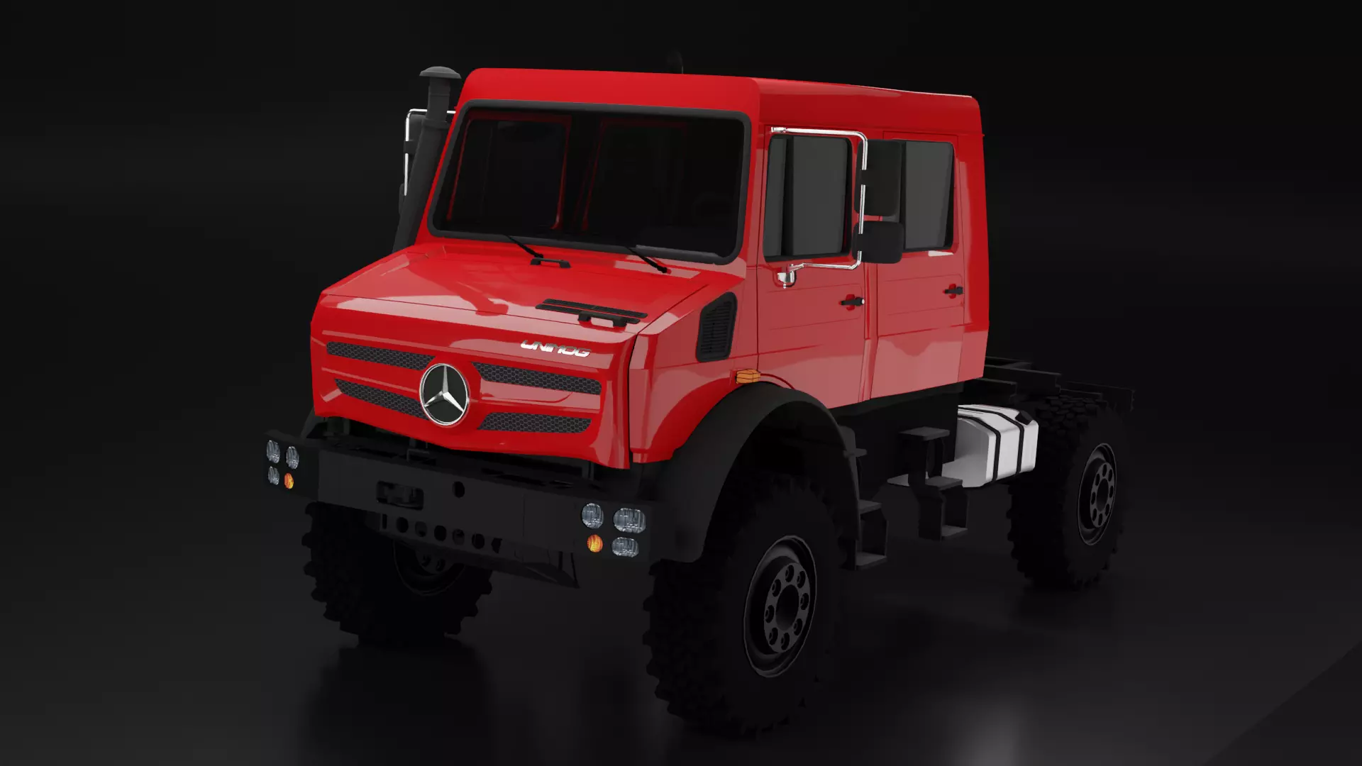 Mercedes Unimog Low-poly 3D model