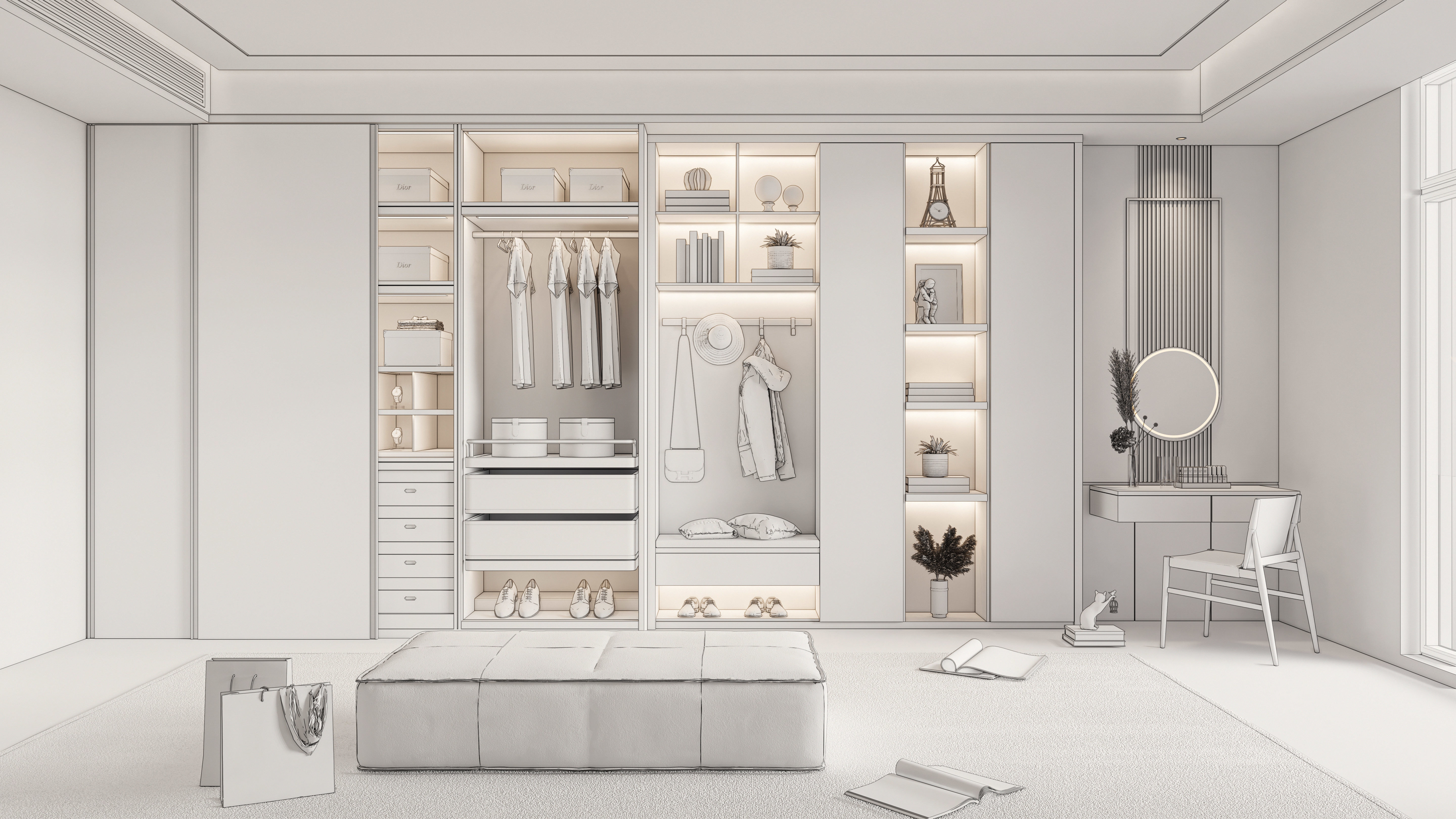 Entryway hallway entrance hall corridor furniture 25 3D model_18