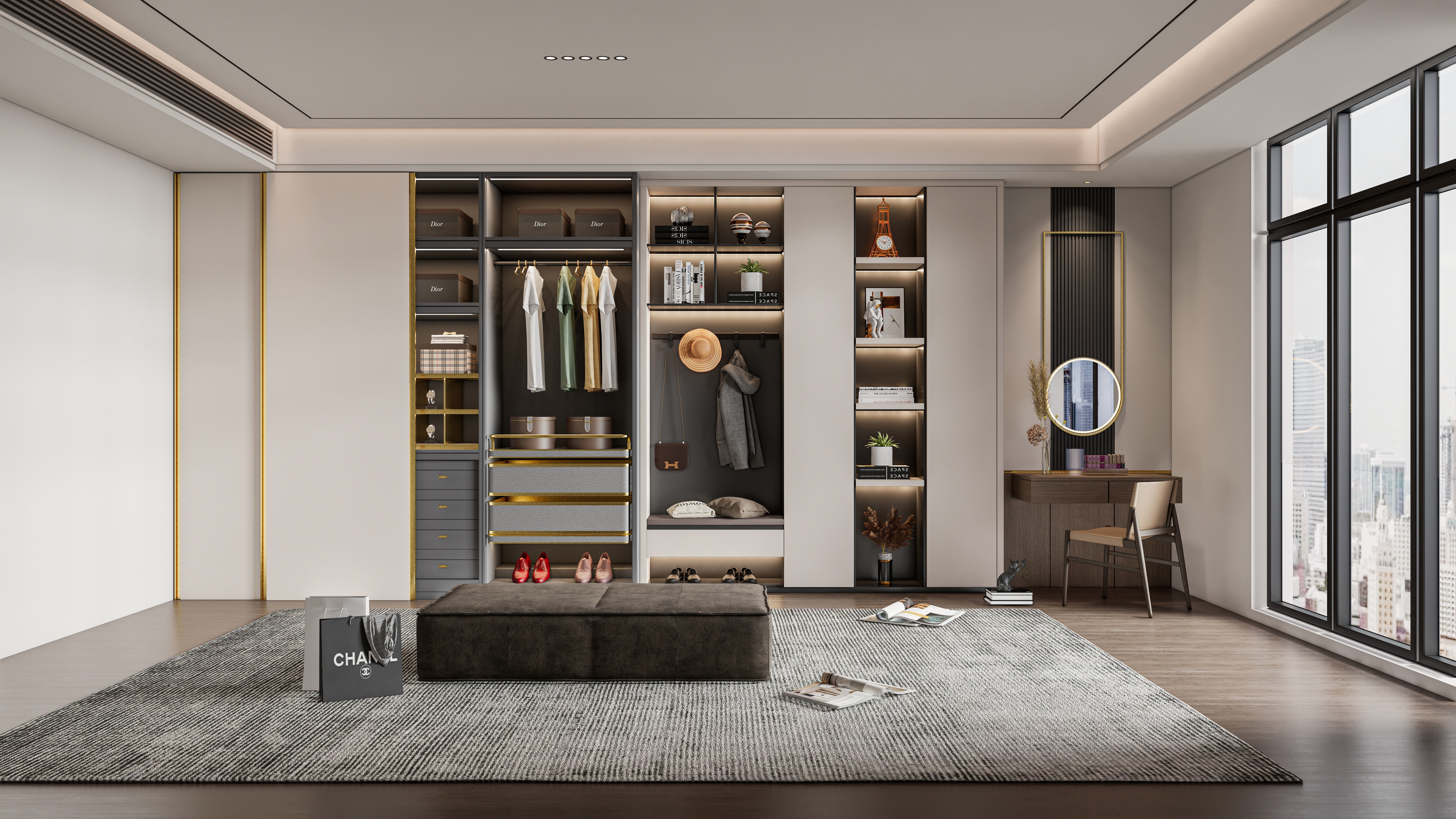 Entryway hallway entrance hall corridor furniture 25 3D model_13