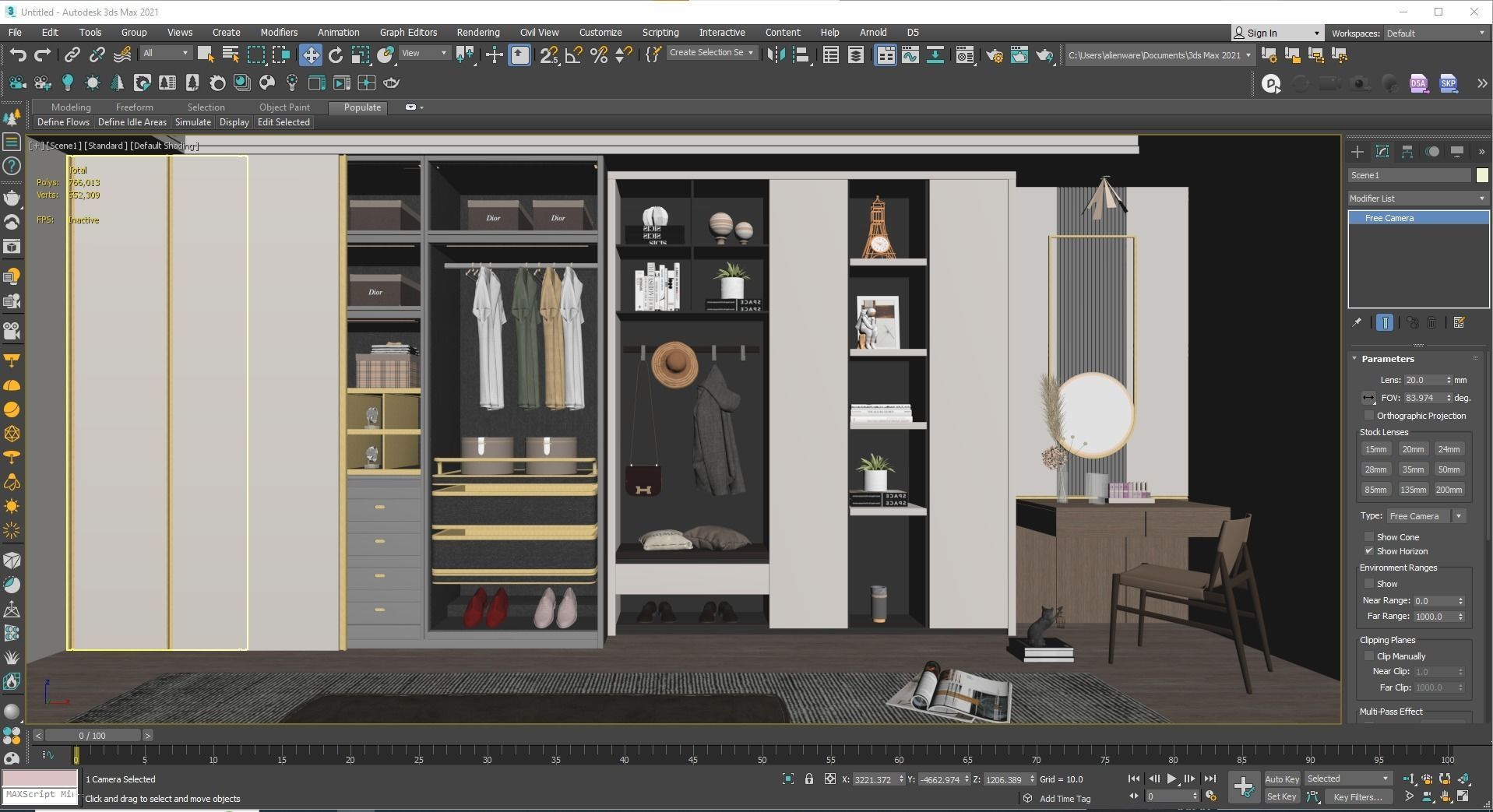 Entryway hallway entrance hall corridor furniture 25 3D model_16
