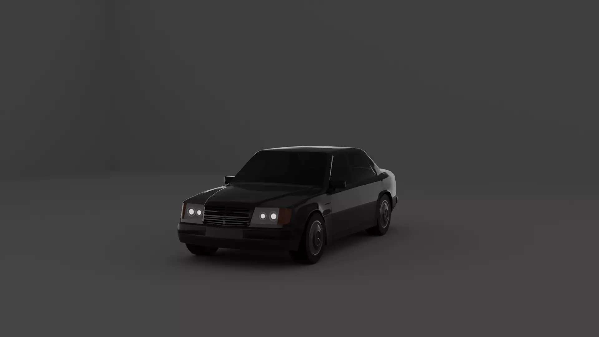 Mercedes w124 Free 3D model_0