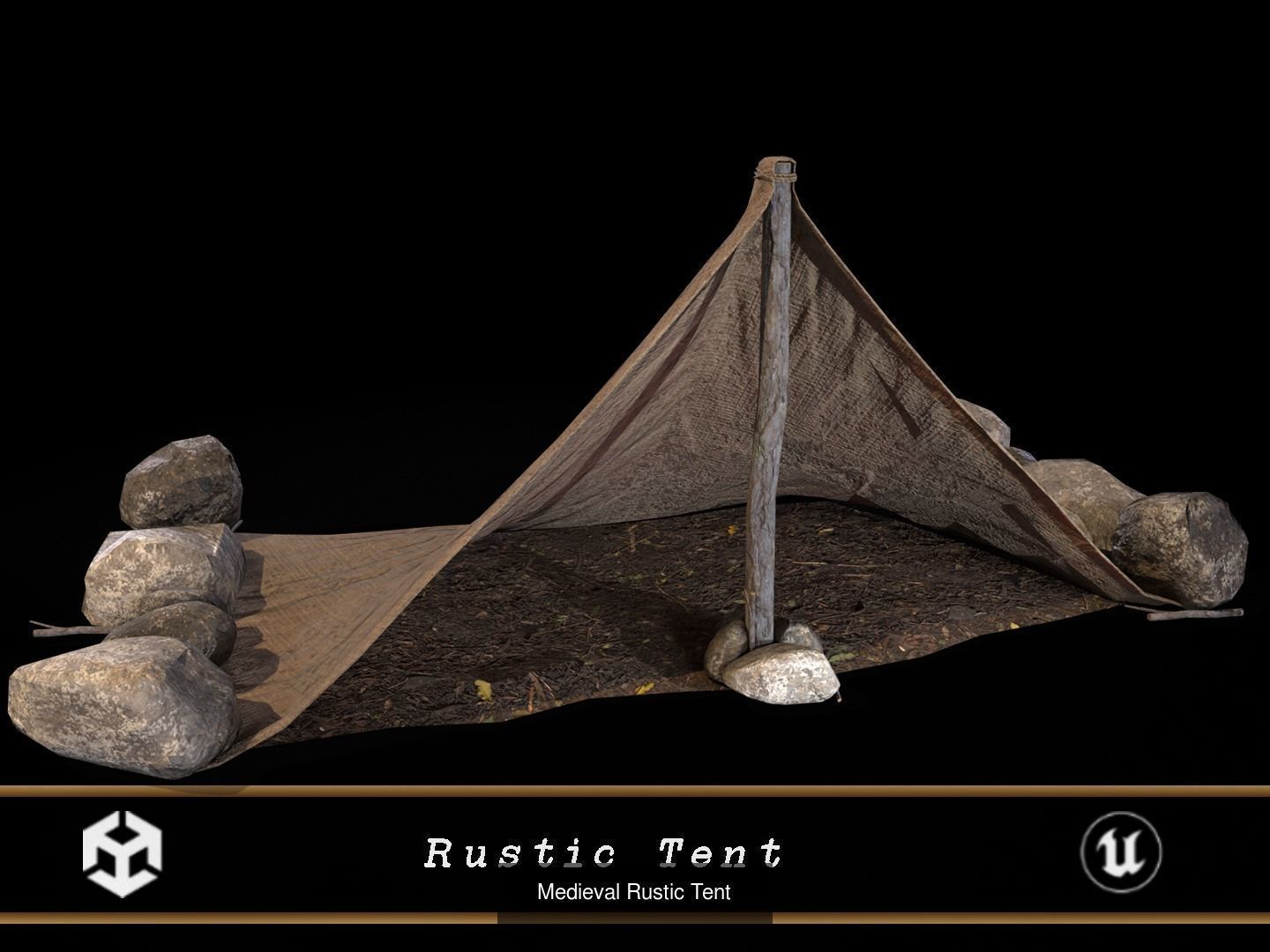 Firepit and Rustic Tent Pack 3D Model Collection_5