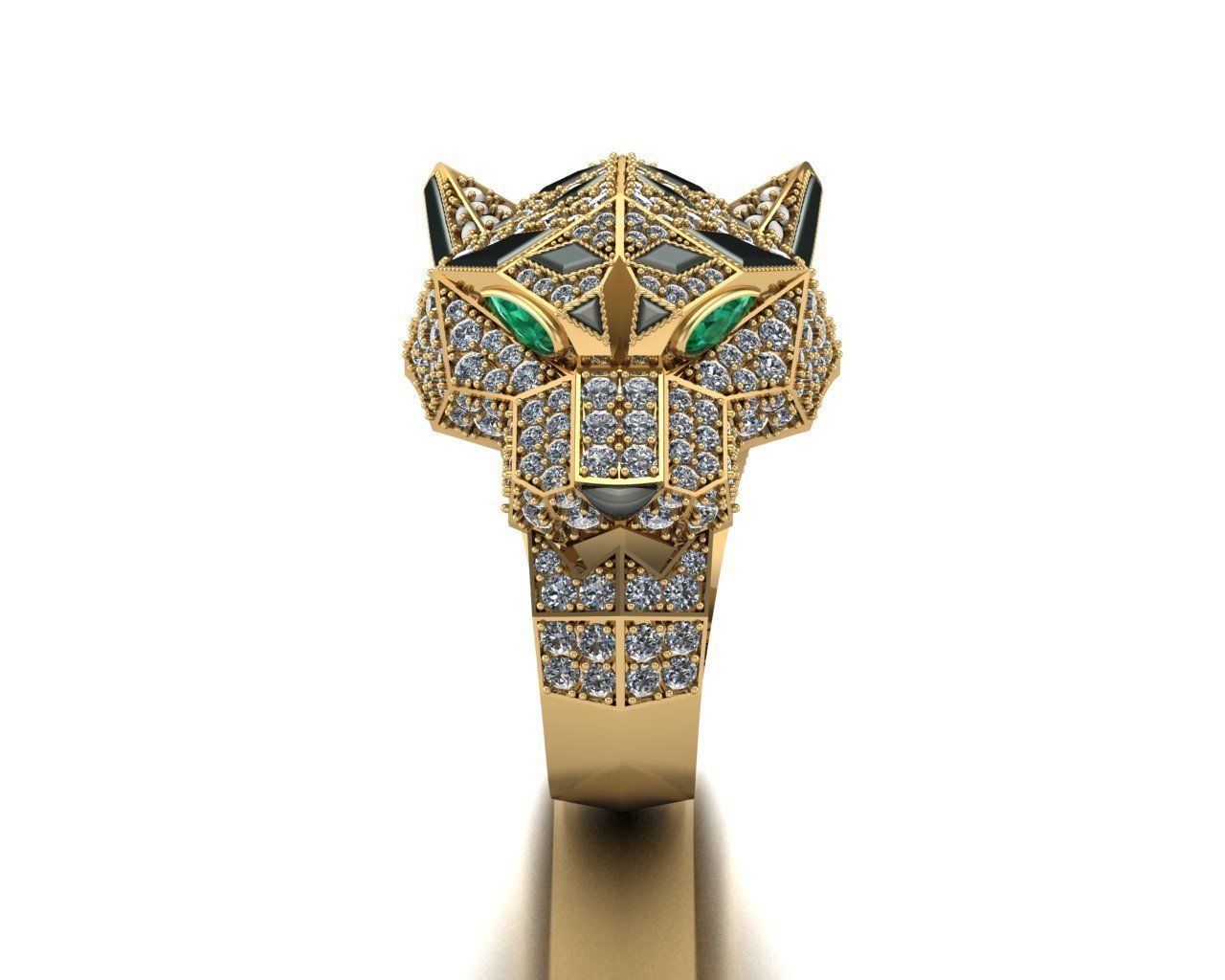 Tiger Leopard Ring men New model 3D 3D print model_7