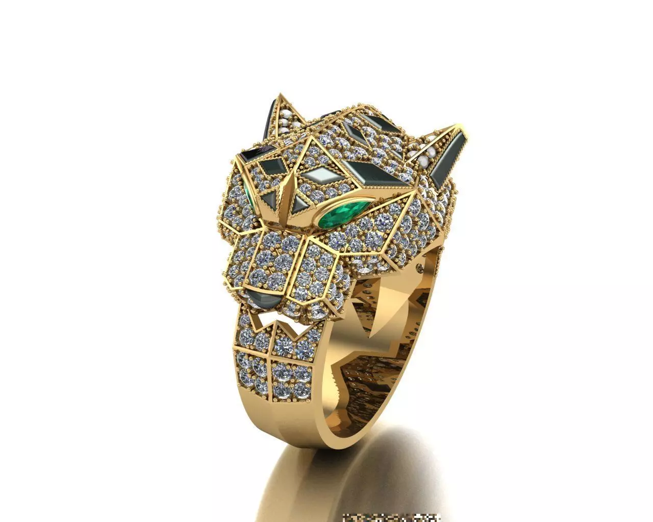 Tiger Leopard Ring men New model 3D 3D print model_0
