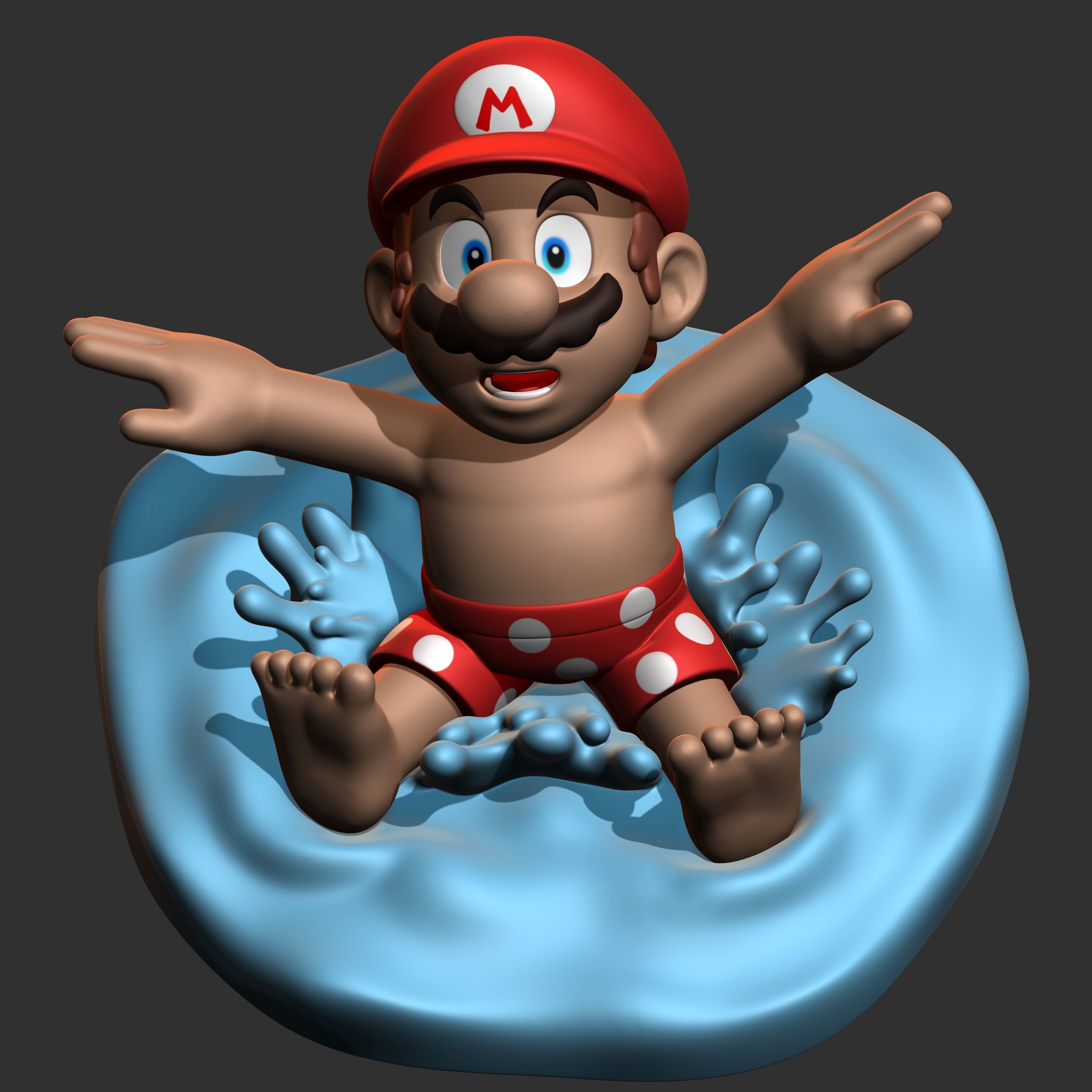 Mario Bros - Mario Boxers 3D model 3D printable | CGTrader