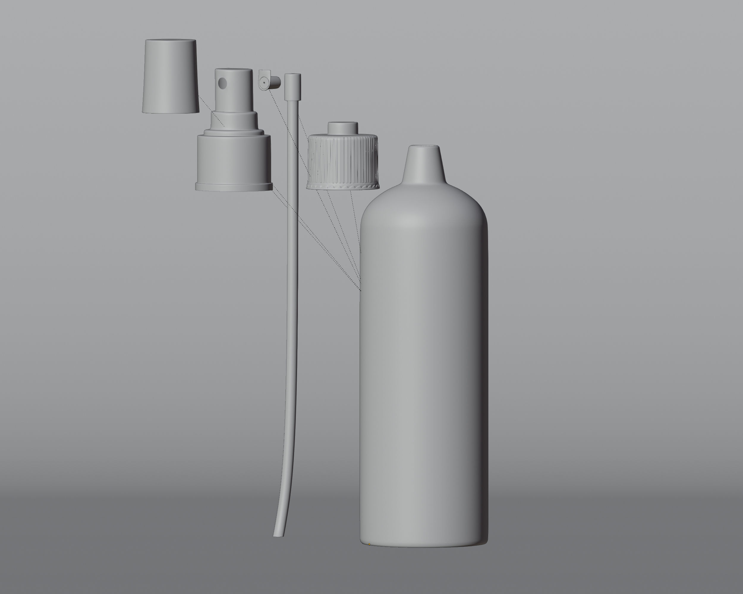 Spray bottle Low-poly 3D model_4