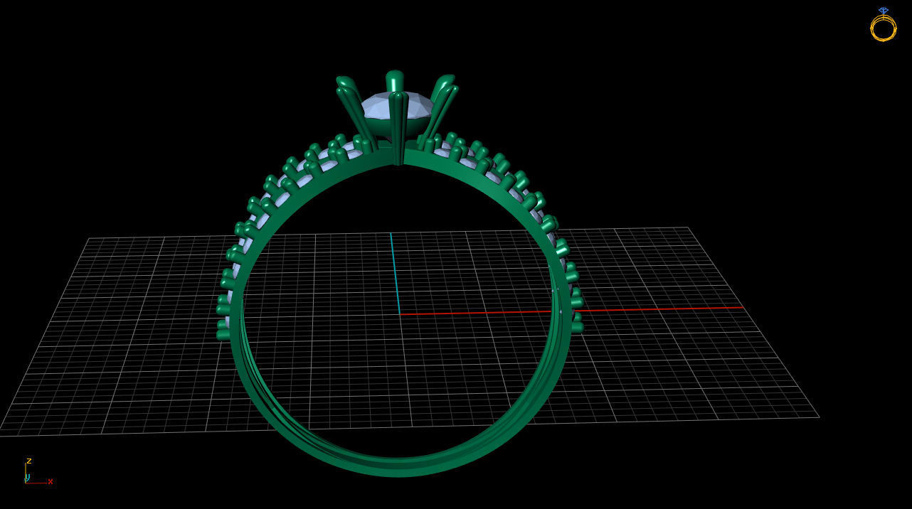 Solitare Ring 3D model_3
