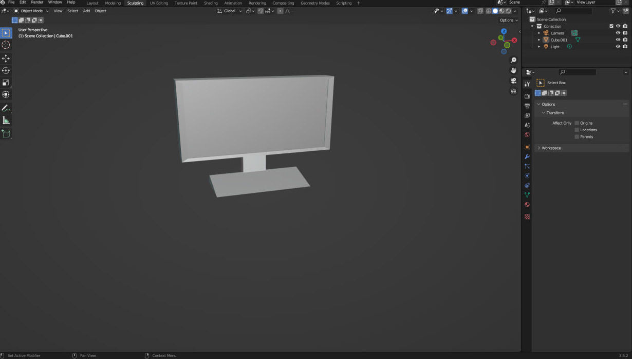 monitor 3D model_4