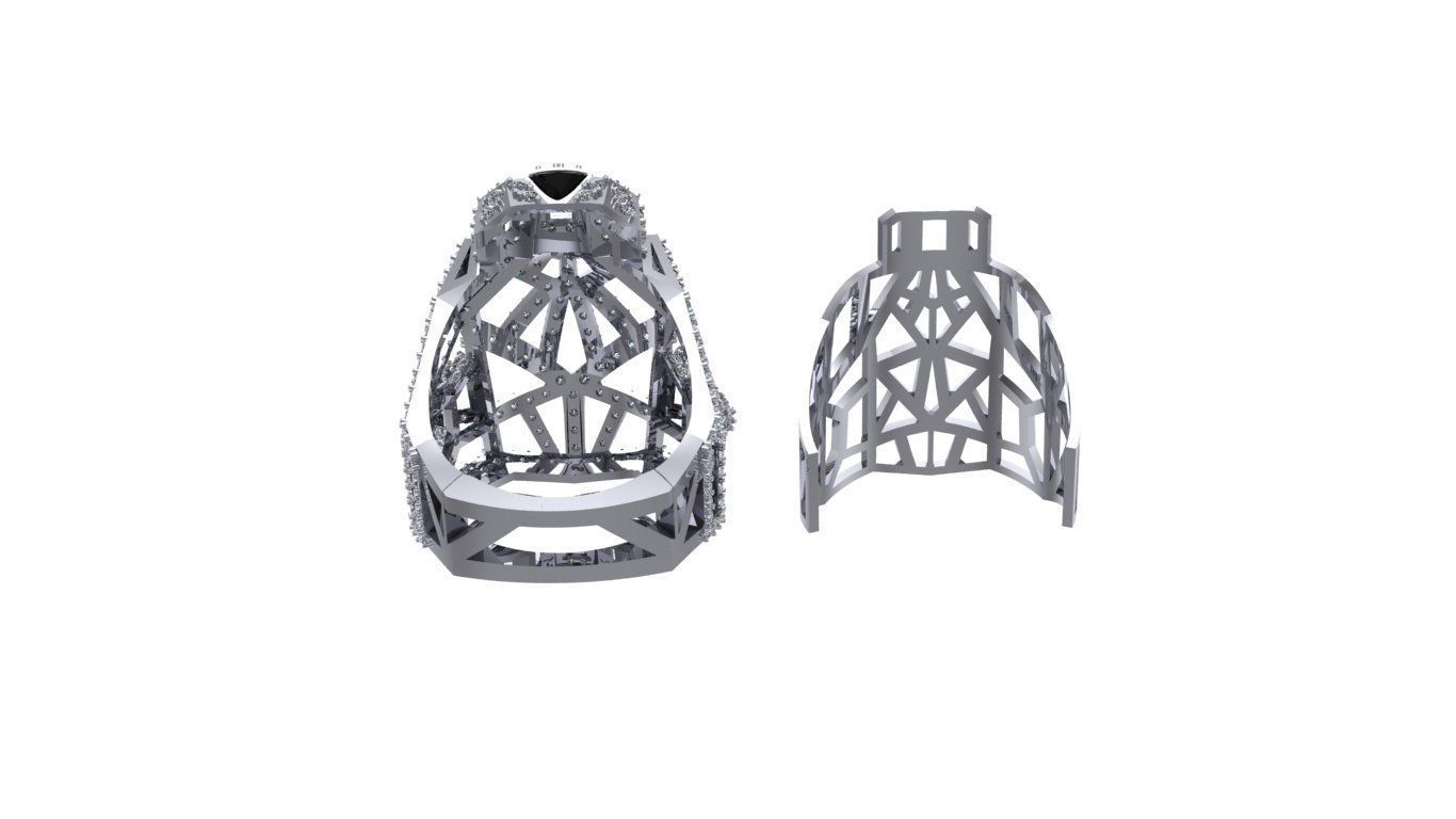 Tiger Leopard 5 Rings men model 3D print model 3D print model 3D Model Collection_11