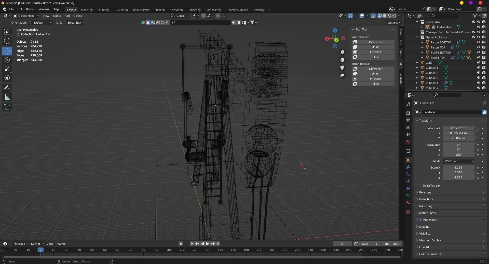 oil rig 3D model_2
