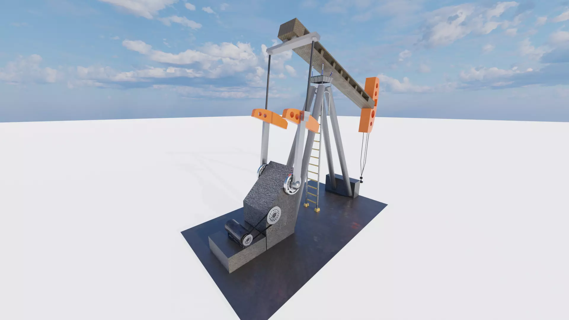 oil rig 3D model_0