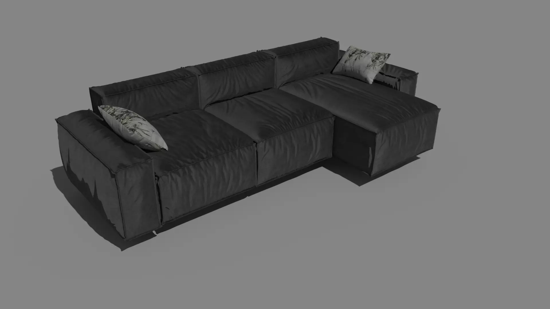 velvet sofa Free low-poly 3D model