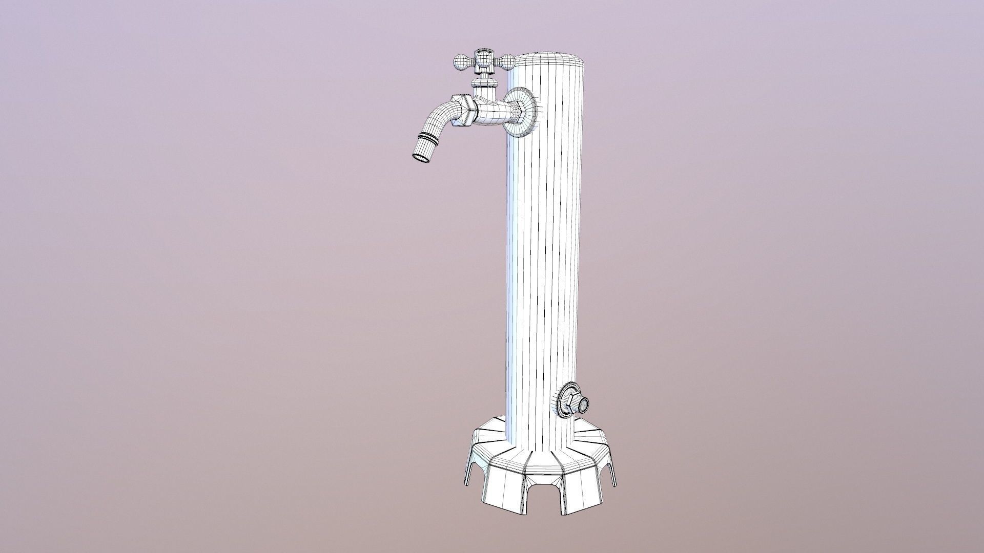 Garden Fountain 3D model_10