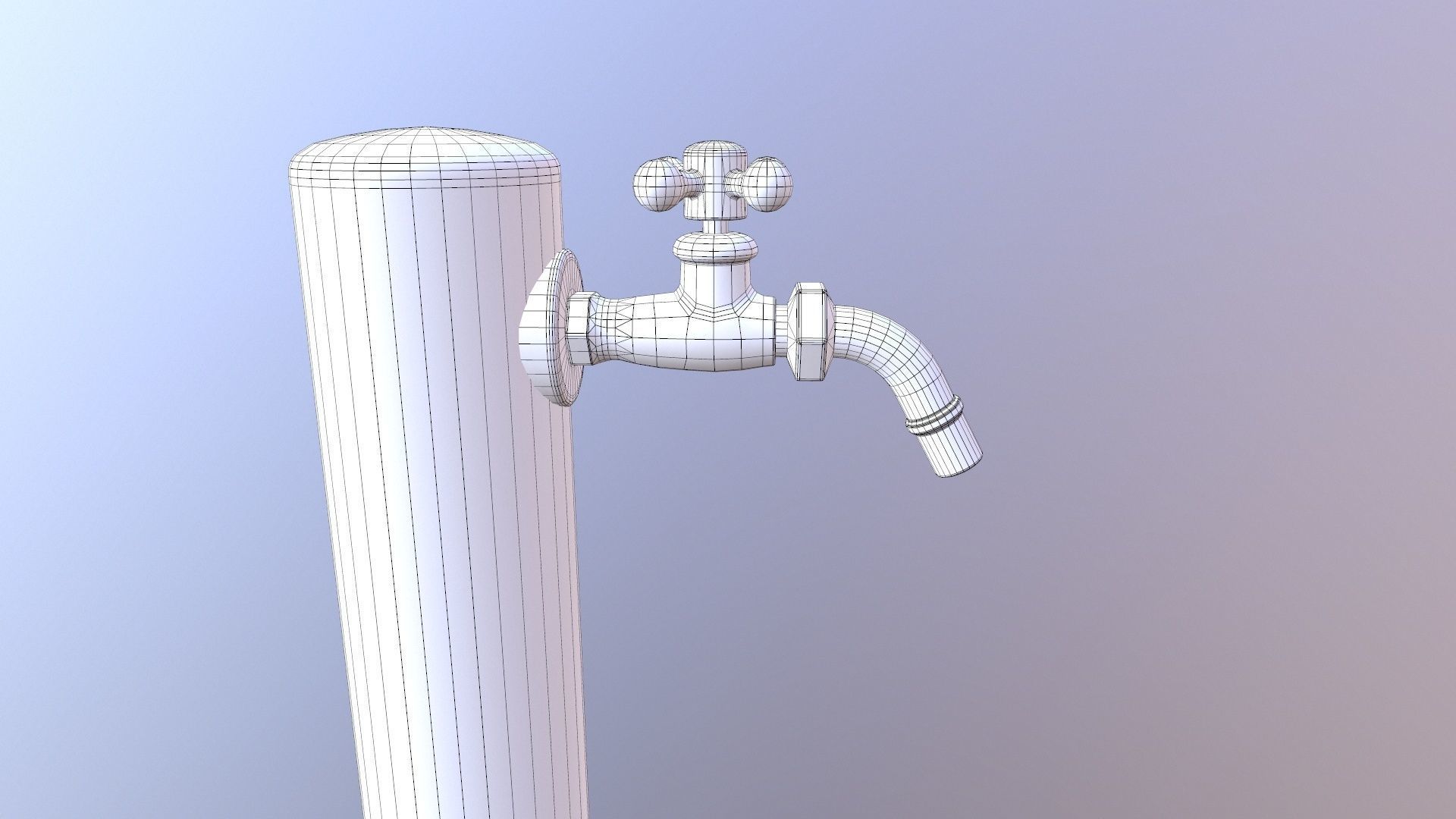 Garden Fountain 3D model_14