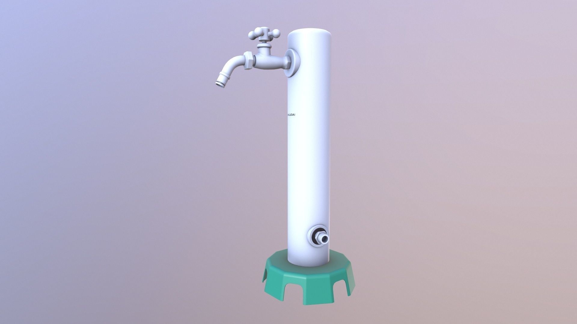 Garden Fountain 3D model_3