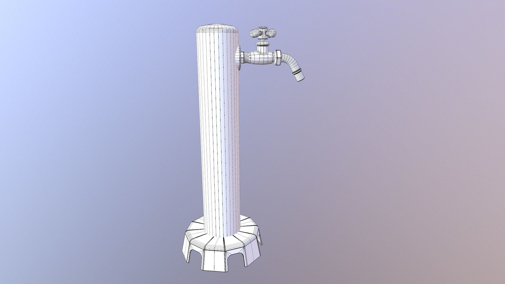 Garden Fountain 3D model_12