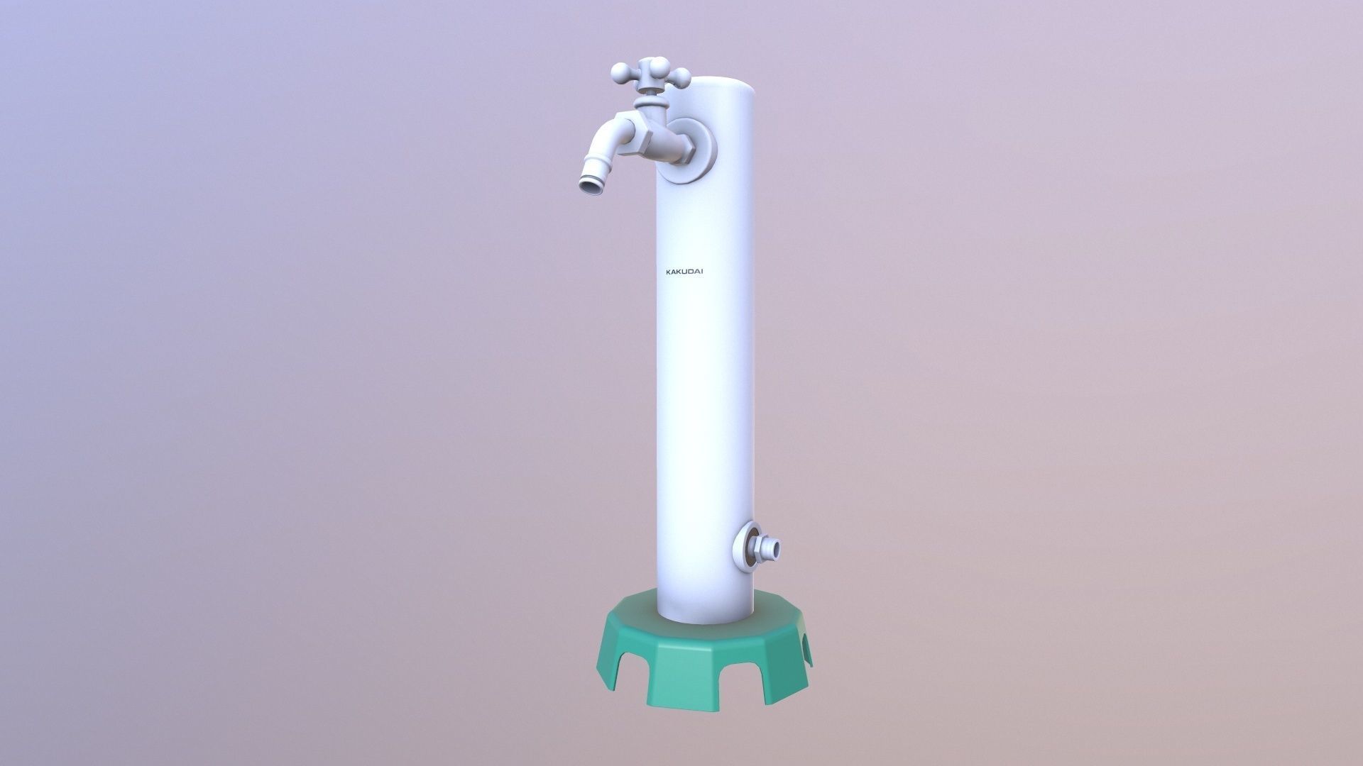 Garden Fountain 3D model_2