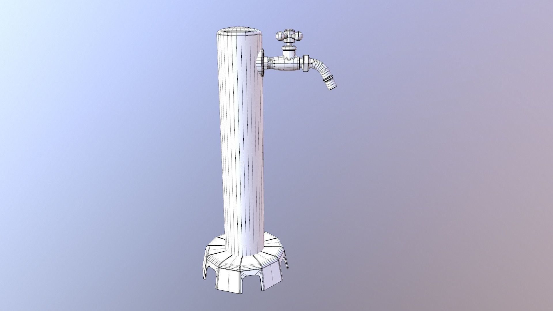 Garden Fountain 3D model_13