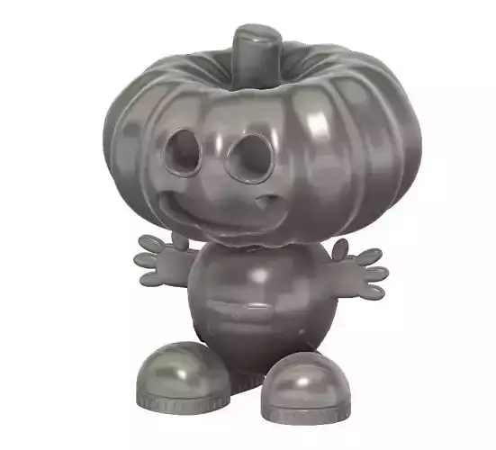 Smiling Halloween Pumpkin Character