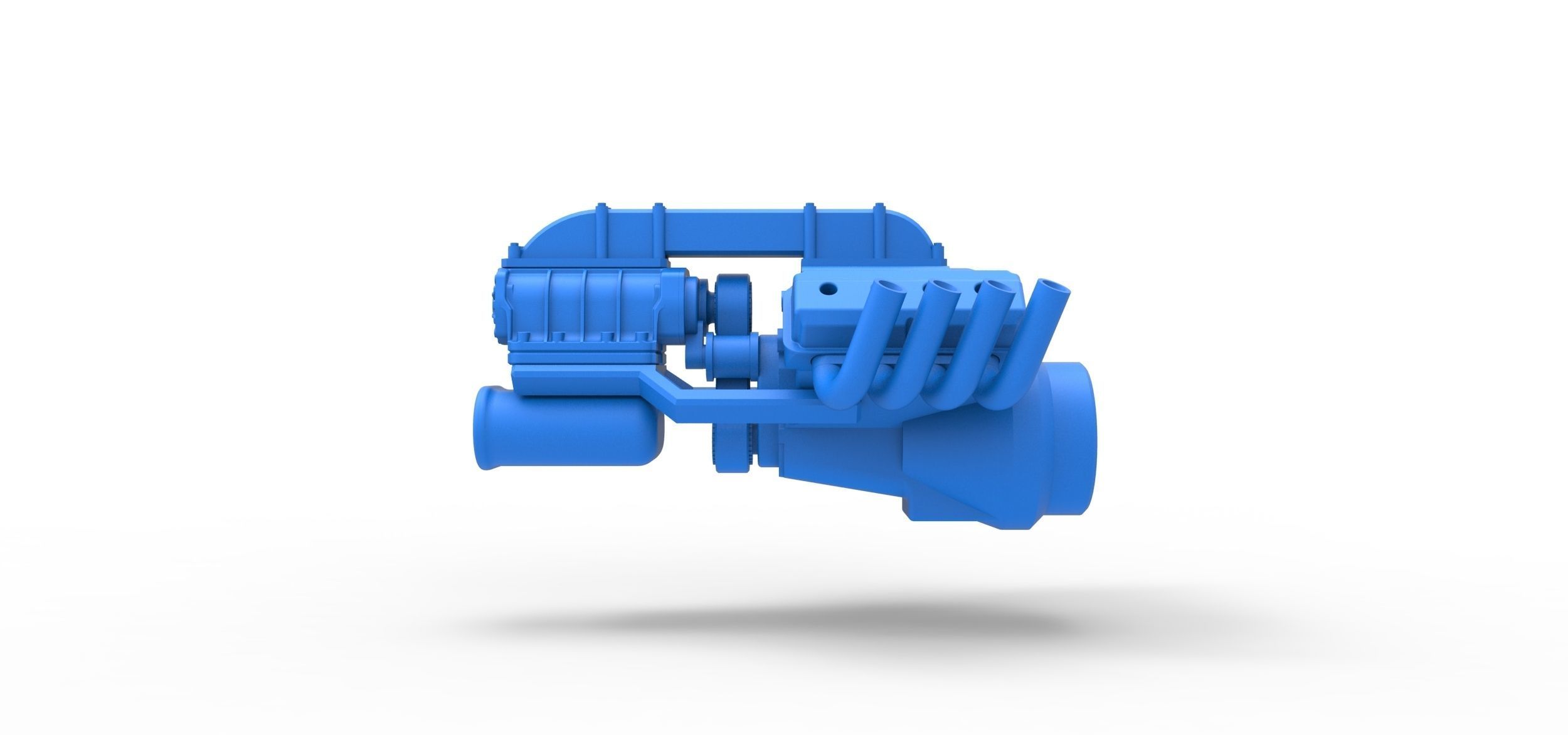 Engine V8 for vintage dragster Version 3 Scale 1 to 25 3D print model_7