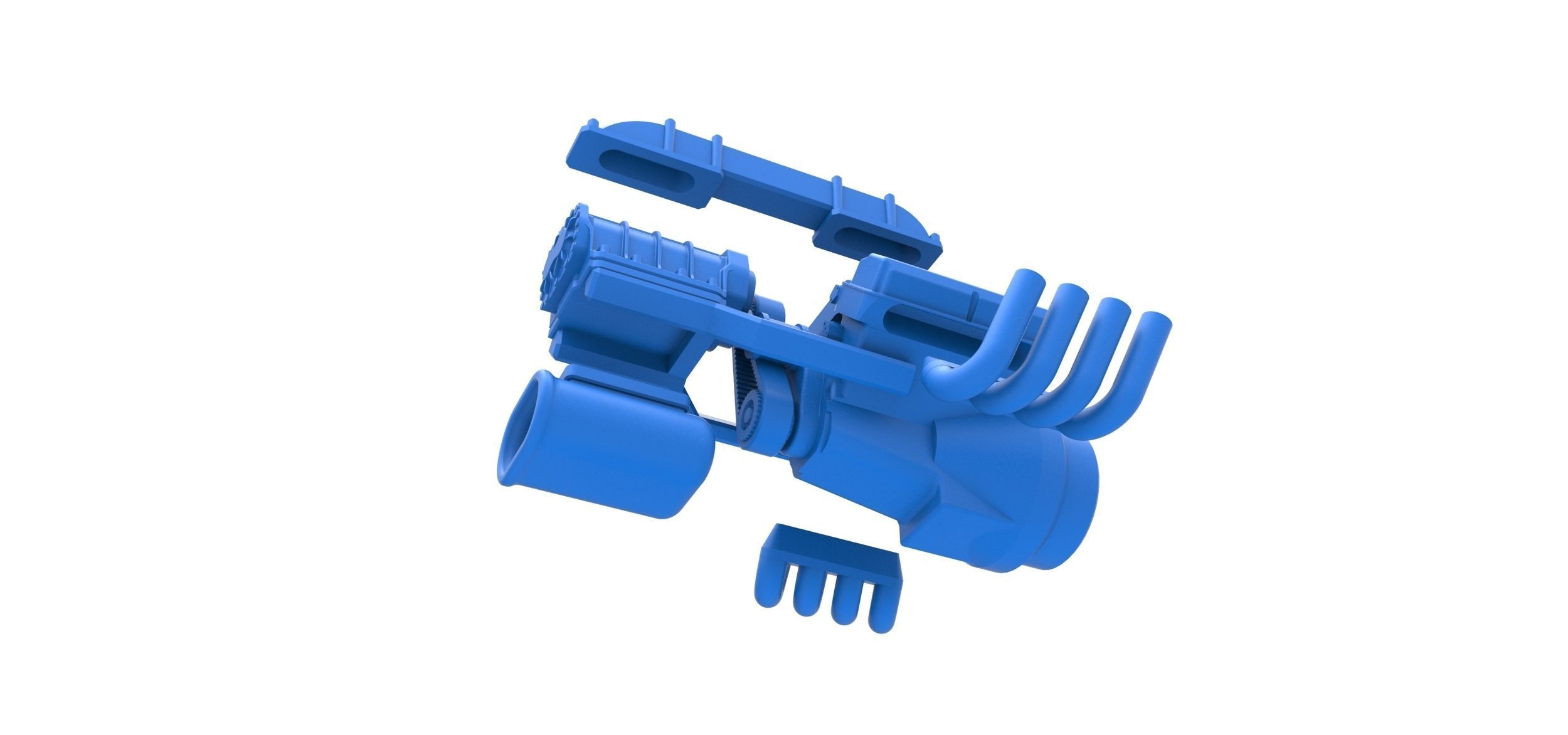 Engine V8 for vintage dragster Version 3 Scale 1 to 25 3D print model_15