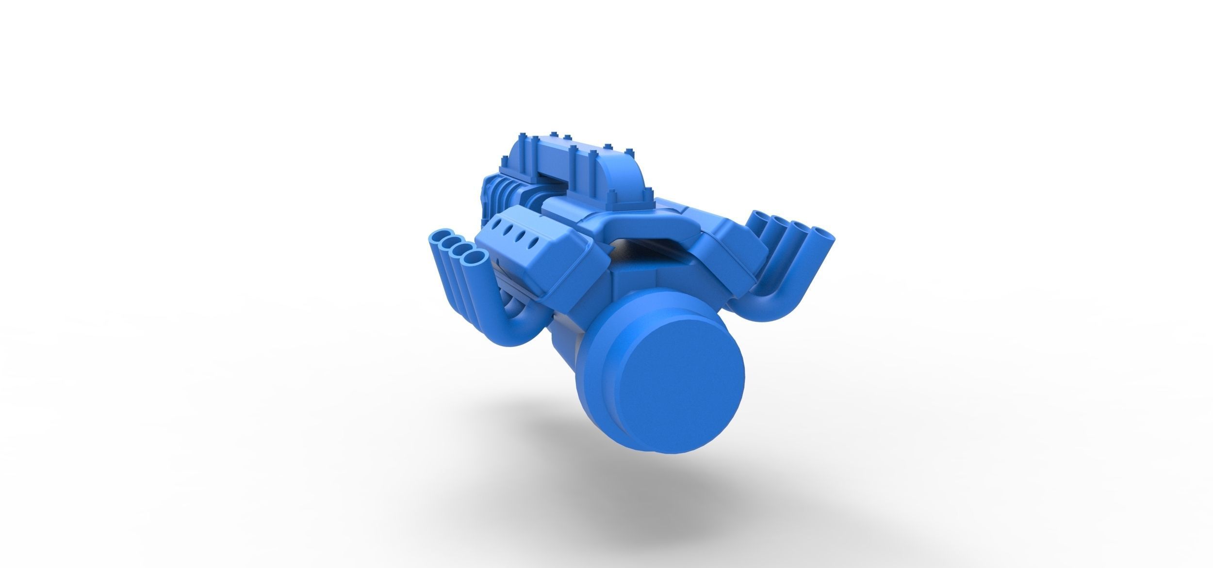 Engine V8 for vintage dragster Version 3 Scale 1 to 25 3D print model_10