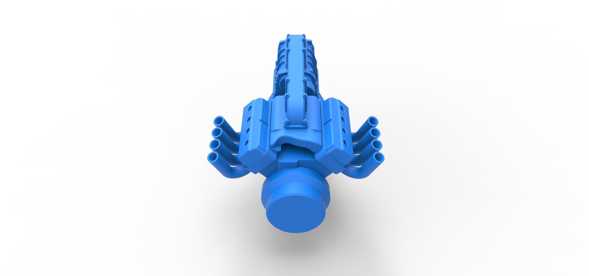 Engine V8 for vintage dragster Version 3 Scale 1 to 25 3D print model_12