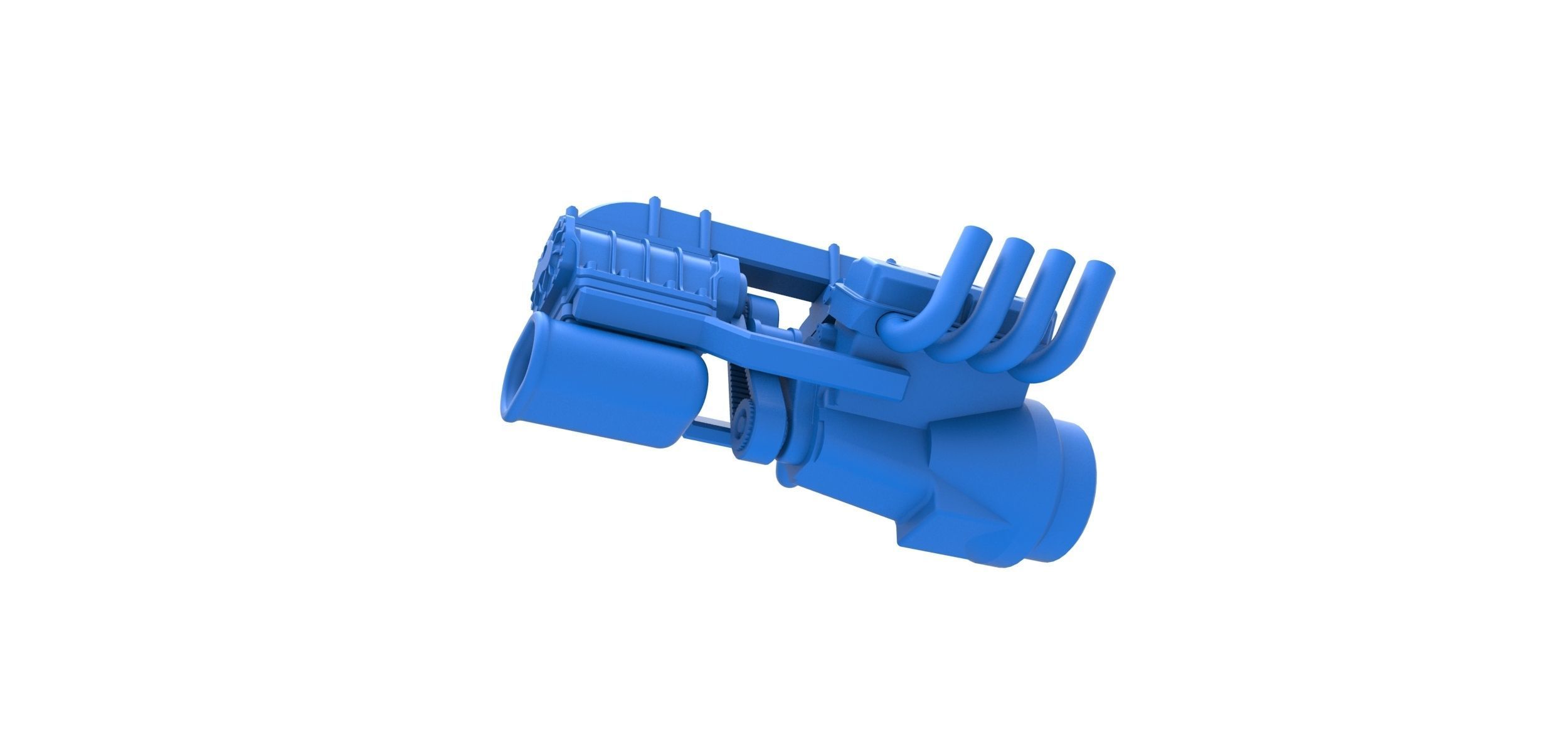 Engine V8 for vintage dragster Version 3 Scale 1 to 25 3D print model_2