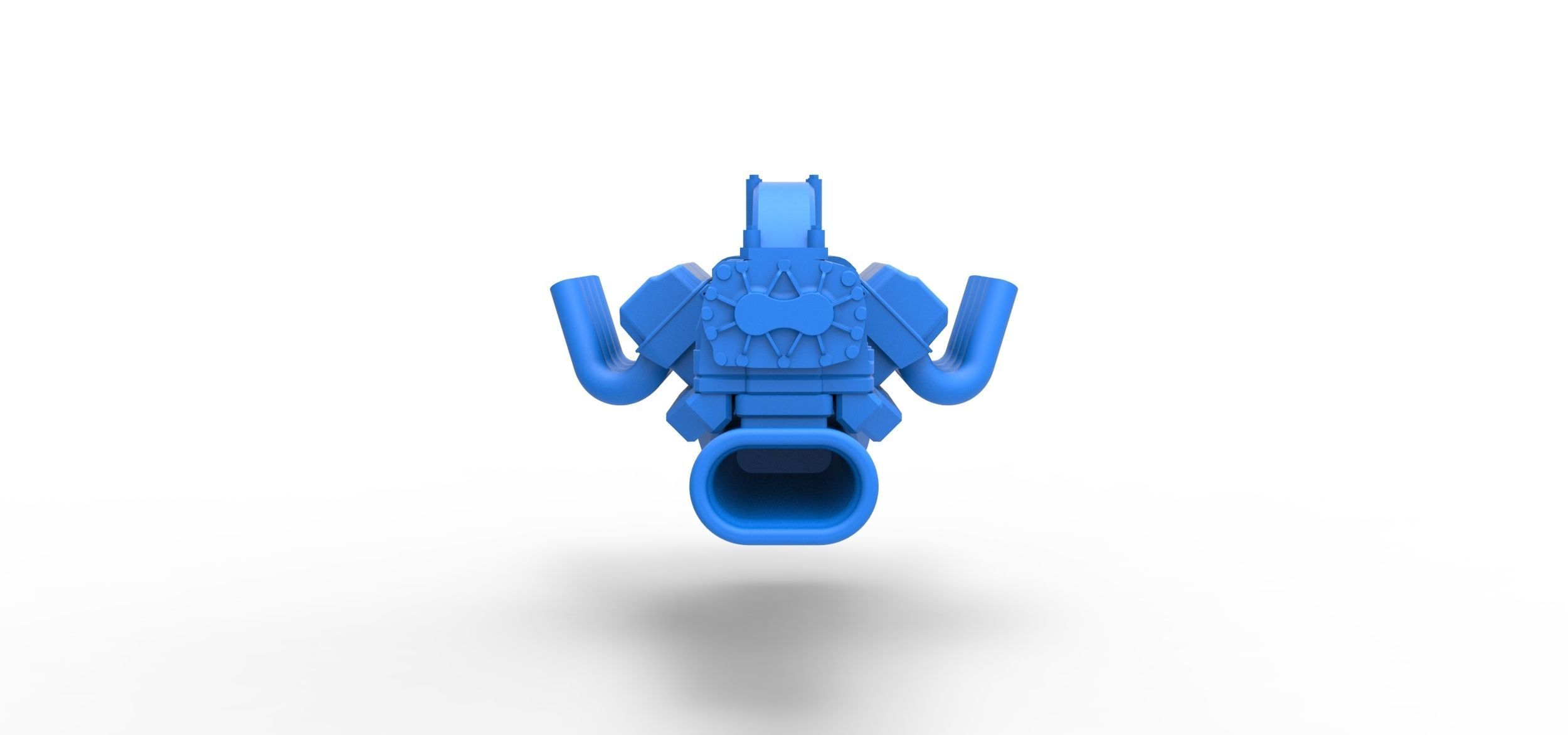 Engine V8 for vintage dragster Version 3 Scale 1 to 25 3D print model_4