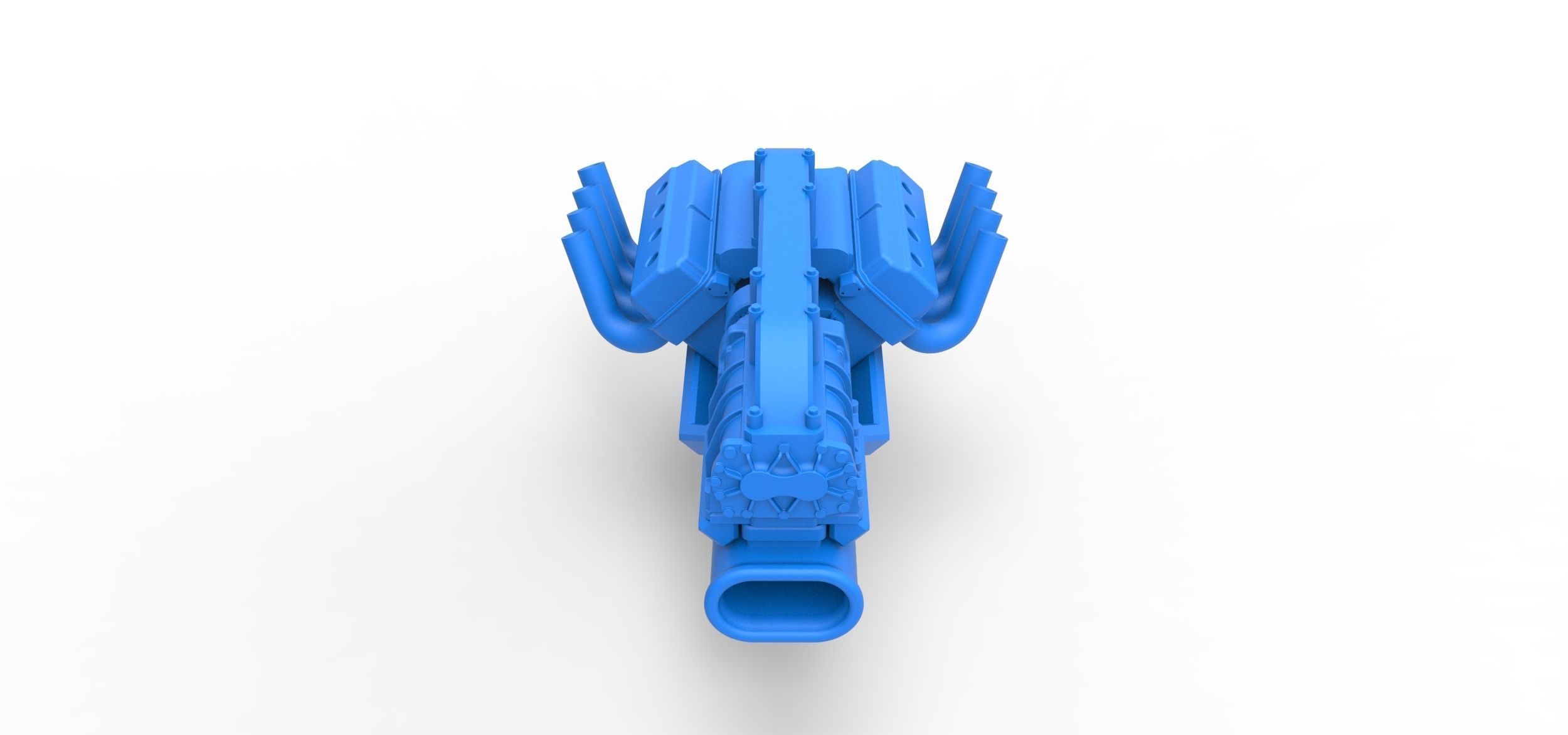 Engine V8 for vintage dragster Version 3 Scale 1 to 25 3D print model_5
