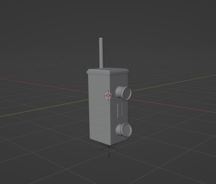 military walkie and create Low-poly 3D model_12