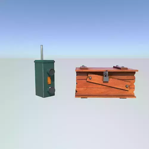 military walkie and create Low-poly 3D model