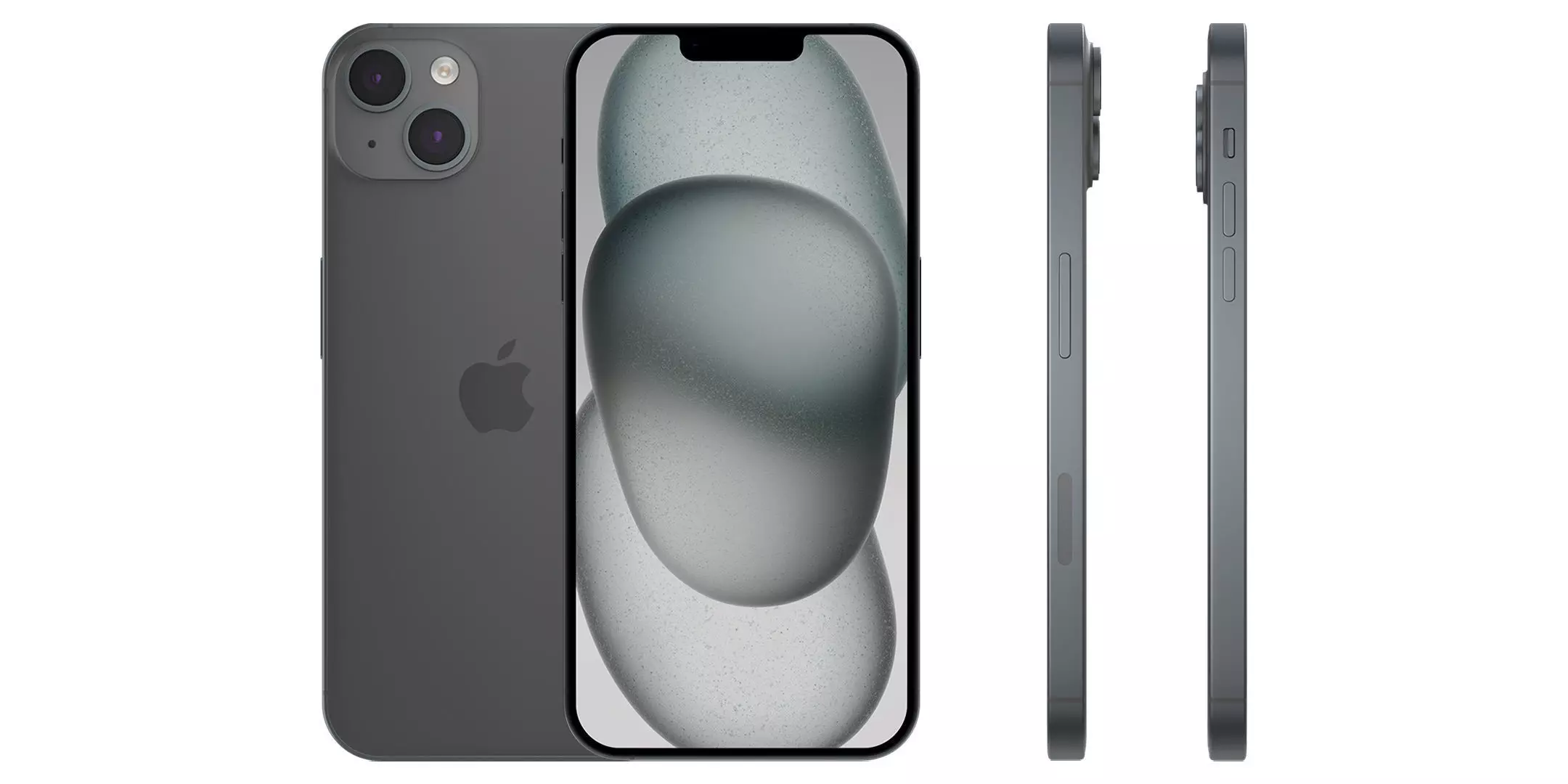Apple iPhone 15 Black Low-poly 3D model