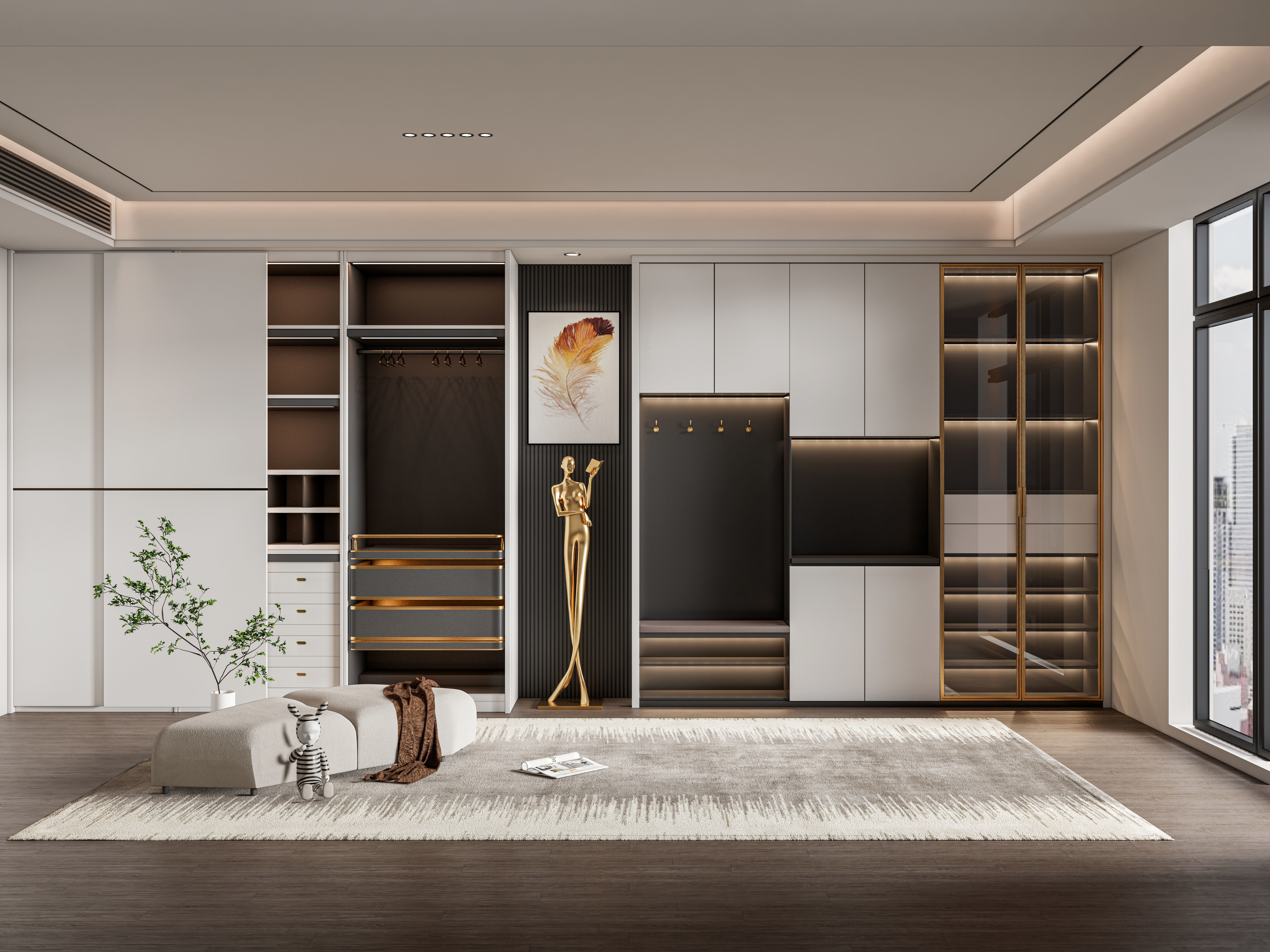 Entryway hallway entrance hall corridor furniture 26  3D model_1