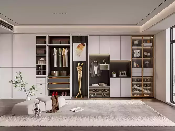 Entryway hallway entrance hall corridor furniture 26  3D model