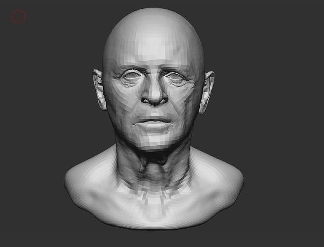 Anthony Hopkins lowpoly head Low-poly 3D model