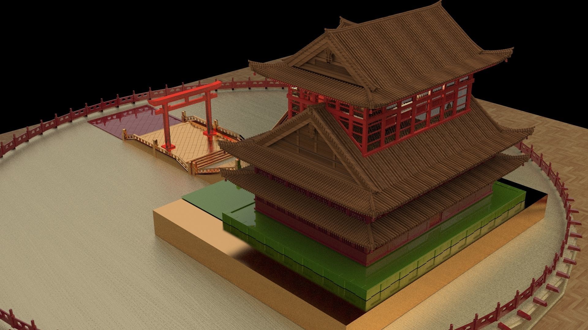 Chinese ancient house 3D model_2
