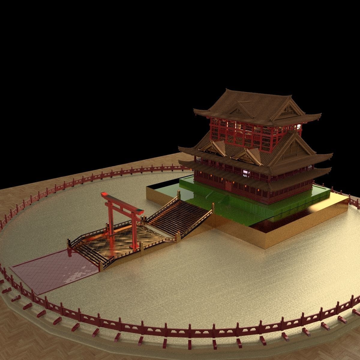 Chinese ancient house 3D model_5
