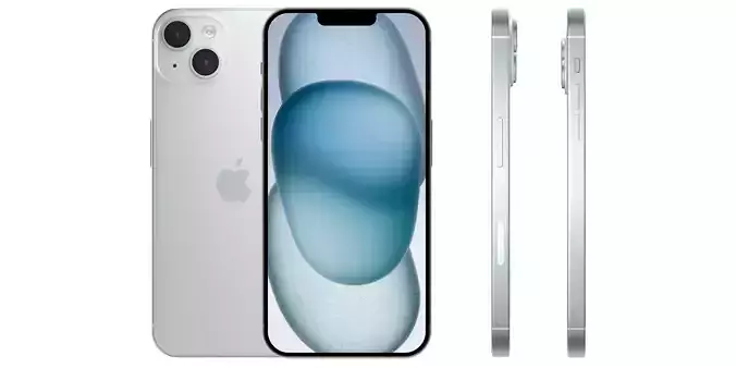 Apple iPhone 15 Blue Low-poly 3D model