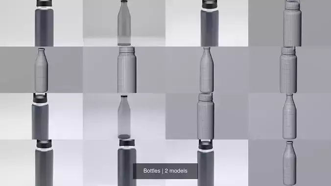 Bottles 3D Model Collection